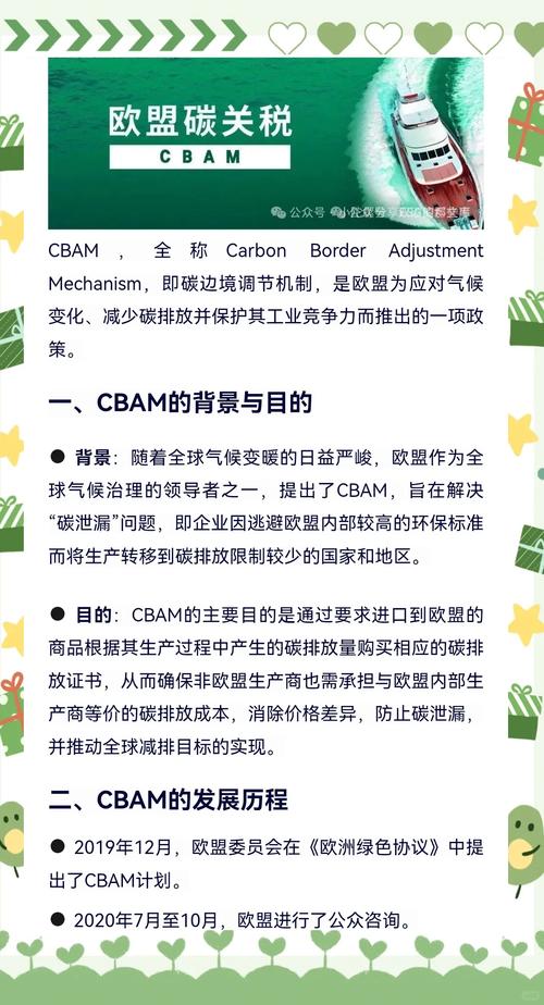 ‌碳边境调节机制‌（欧盟CBAM实施）的简单介绍