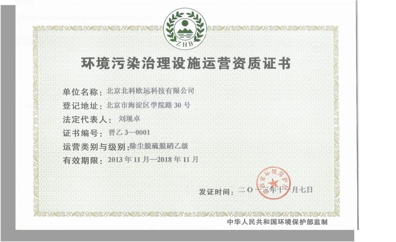 环境污染治理（环境污染治理设施运营资质）