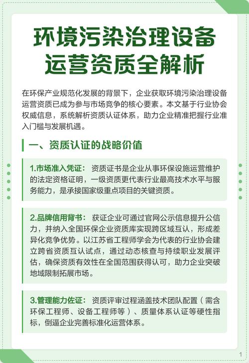 环境污染治理（环境污染治理设施运营资质）