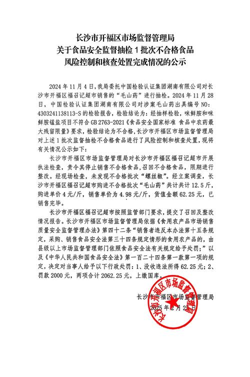 食品安全抽查（食品安全抽查不合格怎么办）