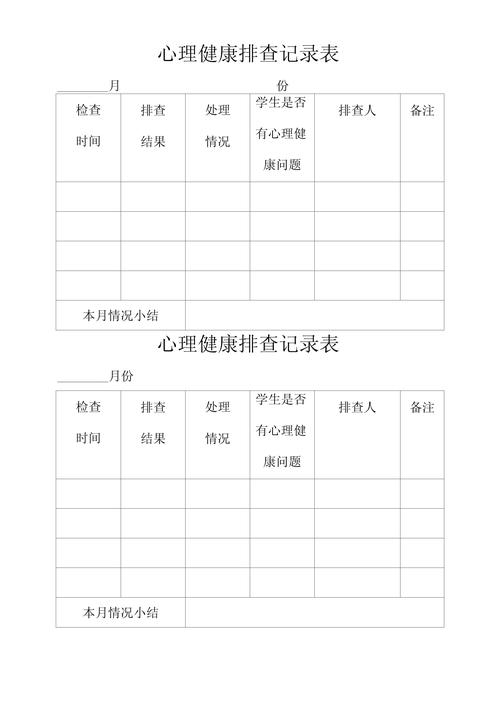 心理健康筛查（心理健康筛查表怎么填写）