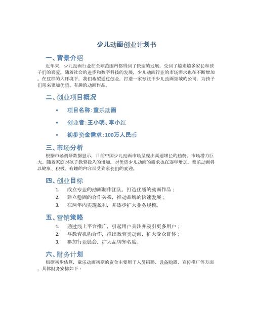 动漫产业创新（关于动漫的创新创业计划书）